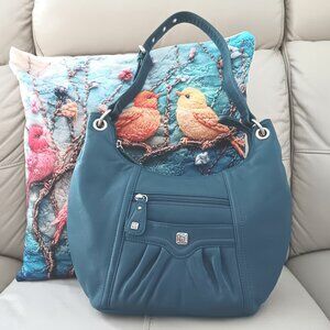LIKE NEW 💥 STONE MOUNTAIN TEAL BLUE HOBO SHOULDER BAG 💥 BEAUTIFUL!